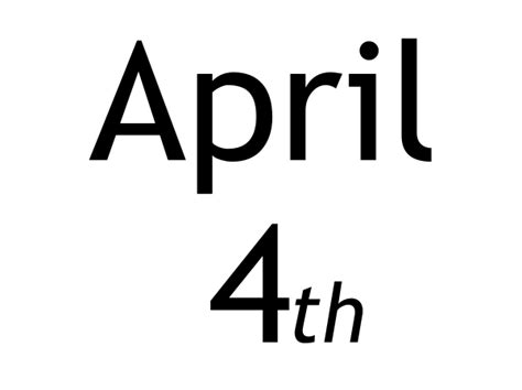 April 4th Calendar Thing Clip Art at Clker.com - vector clip art online, royalty free & public ...