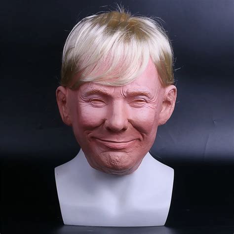 President Trump Mask Realistic Adults Halloween Deluxe Latex Full Head ...