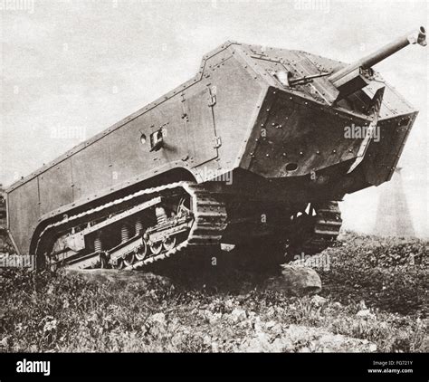 WORLD WAR I: FRENCH TANK. /nLarge French tank during World War I. Photograph, 1914-1918 Stock ...