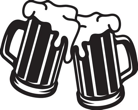 Vector illustration of the beer mugs toasting 4791121 Vector Art at ...