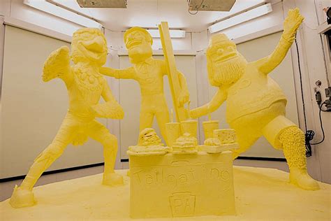 Butter sculpture with Pittsburgh Steeler mascot unveiled at state's Farm Show | Off Campus ...