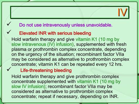 PPT - Reversal of Vitamin-K Antagonists PowerPoint Presentation, free ...