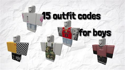 Roblox OUTFIT CODES for boys - YouTube