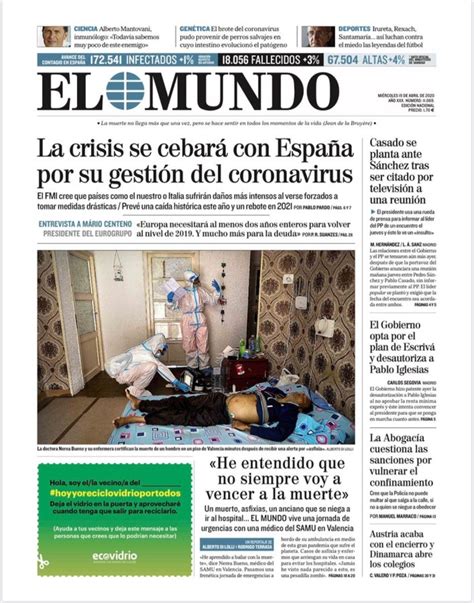 División de opiniones sobre la portada de El Mundo con la foto de un muerto