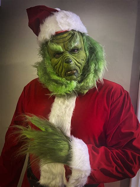 Jim carrey grinch full costume high quality | Grinch costumes, Grinch mask, Grinch