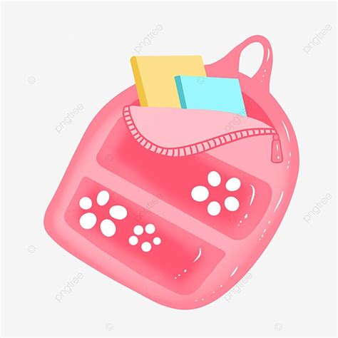 Open Bag Clipart PNG Images, Opened School Bag, School Bag, Open, Pink PNG Image For Free Download