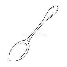 Spoon Icon. Vector Illustration Of A Small Coffee Spoon. Hand Drawn Teaspoon, Dessert Spoon ...