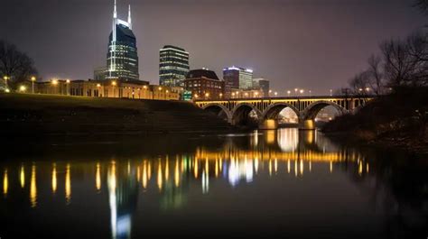 Nashville Skyline At Night Background, Tenn Pictures Background Image ...