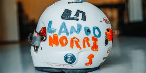 Lando Norris Reveals Helmet Design by Six-Year-Old - New Helmet