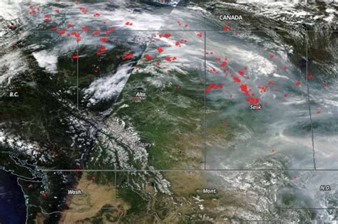 Satellite view, Canada fires, July 2, 2015 - Wildfire Today