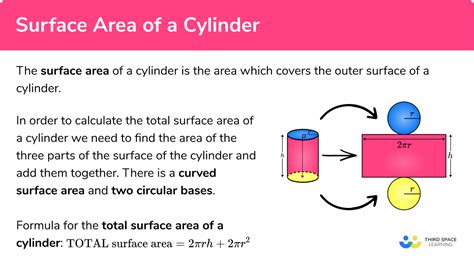 Surface Area of a Cylinder - GCSE Maths - Steps, Examples & Worksheet