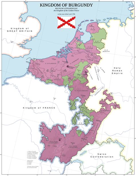 Kingdom of Burgundy as of 1789 | Alternate history, Fantasy world map, Language map