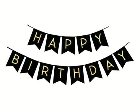 Happy Birthday Banner Black | Images and Photos finder