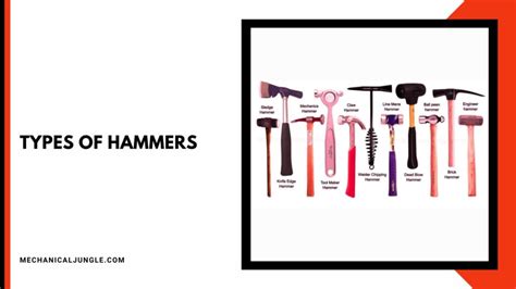 Hammer and Their Uses | Parts of Hammer | 51 Types of Hammers