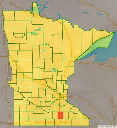 Map of Steele County, Minnesota - Địa Ốc Thông Thái