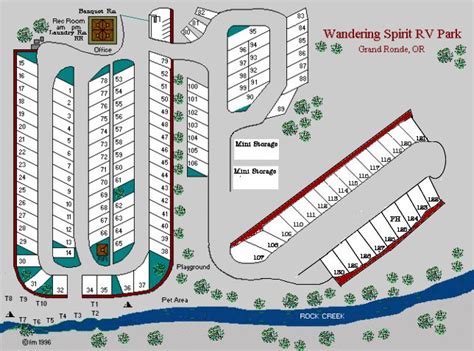 Map Layout Oregon RV Park & Campground Wandering Spirit RV Park in ...