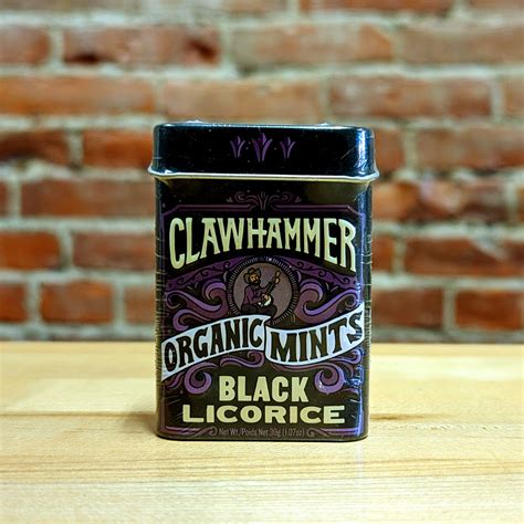 Black Licorice Clawhammer Organic Mints (1.07 oz.) – Big Sky Brands ...