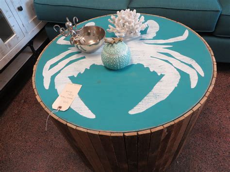 Pin by Bayside Chic Galveston on Accent Tables | Beach theme living room, Beach house decor, Table