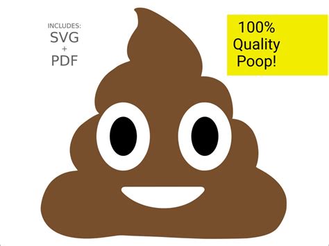 Poop Emoji SVG, Emoji Poop, Poo Emoji Birthday Clipart Files, Poop SVG Emoji Transfer Turd Emoji ...