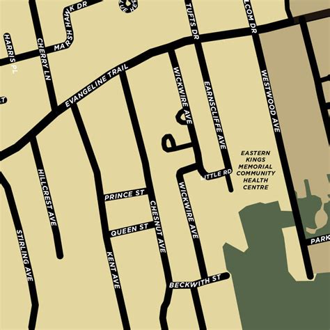 Wolfville, Nova Scotia Map Print – Jelly Brothers