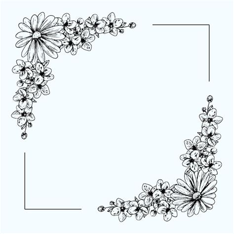 Frugal Favori Floral border svg, Wedding Border Svg, floral frame svg, flower border svg, rose ...