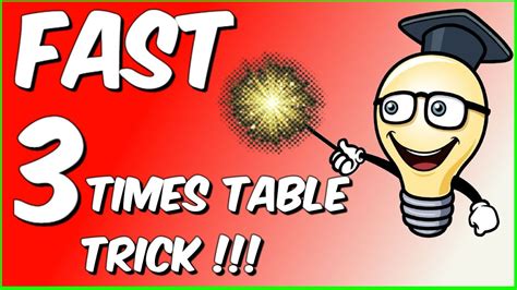 Fast 3 times table trick!!! - YouTube