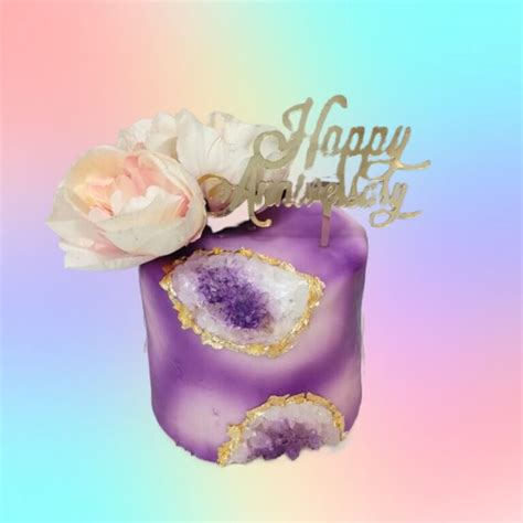 Anniversary Theme Cake- Valentines Day Cake-Purple Jeode Theme 1 Kg Cake by cs - Cake Square ...