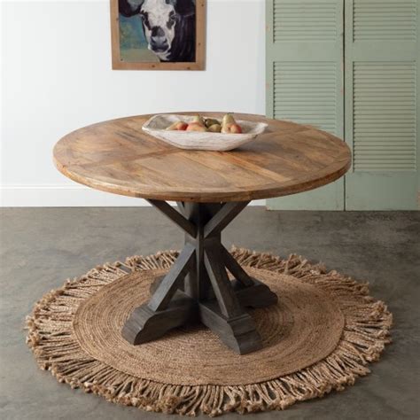 Large Round Farmhouse Dining Table | seputarpengetahuan.co.id