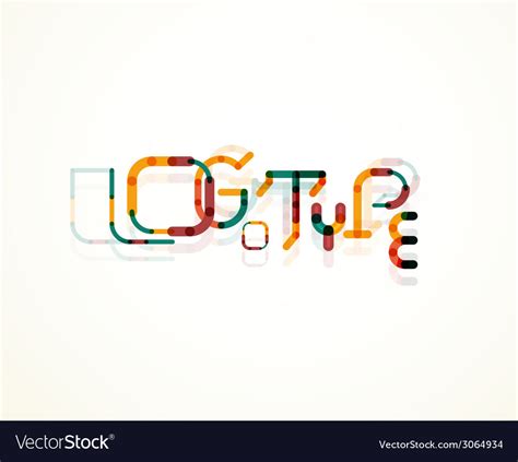 Logo word font design Royalty Free Vector Image