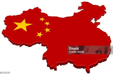 Red 3d China Map Stock Illustration - Download Image Now - Asia ...