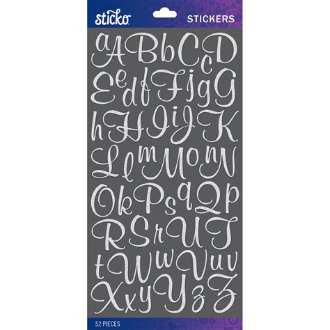 Cursive Alphabet Stickers – AlphabetWorksheetsFree.com