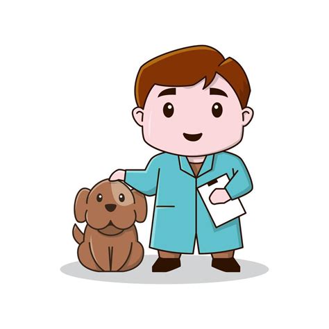 Little Cute Animal Doctor Veterinarian Dog Puppy Cartoon Pet Health Care 4808886 Vector Art at ...