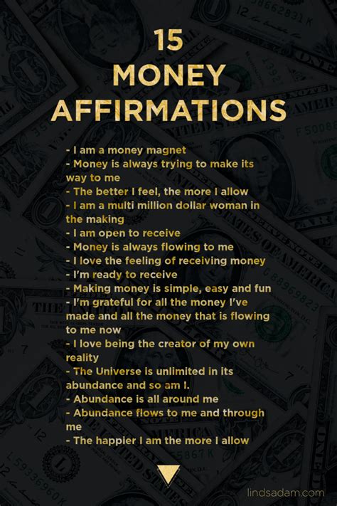 15 Money Affirmations That Will Change The Game of Money Manifestation | Money affirmations ...