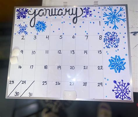 Bujo January Calendar Theme—Dry Erase Edition | Calendar themes ...