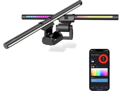 RGB Monitor Light Bar, LED Dual Light Source Adjustable Color ...