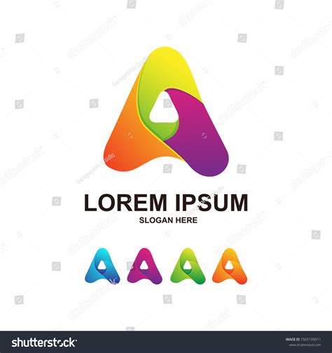 Colorful Letter Logo Design Premium Stock Illustration 1565195011 | Shutterstock