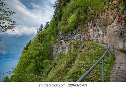 Hiking Trail Burgenstock Mountain Above Lake Stock Photo 2204096903 | Shutterstock