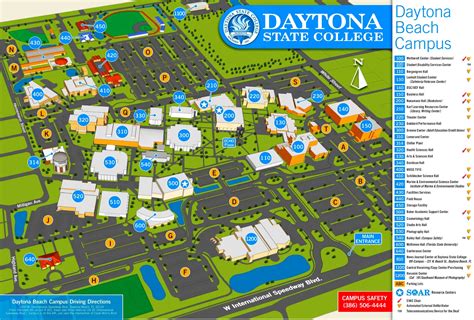 Daytona Beach campus map - Ontheworldmap.com