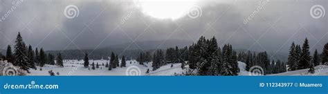 Panorama of the Igman Mountain Stock Image - Image of landmark, nature: 112343977