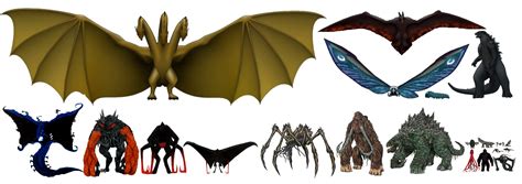 EVERY Monsterverse Titan and Muto Rough Size by LegendarySaiyanGod20 on DeviantArt