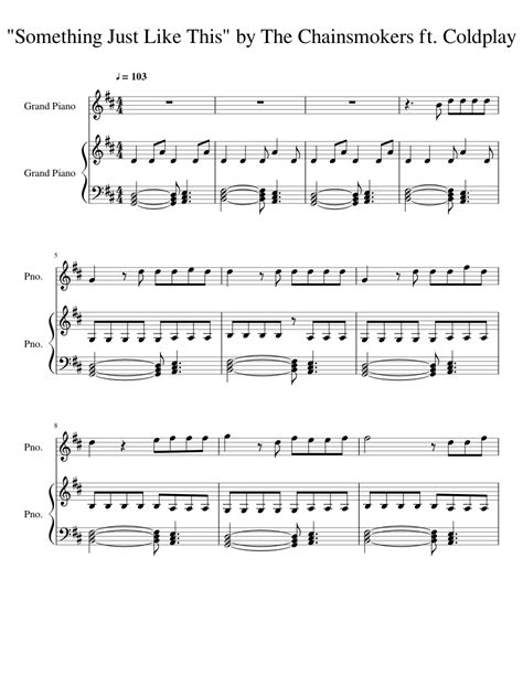 "Something Just Like This" by The Chainsmokers ft. Coldplay Sheet music for Piano | Download ...