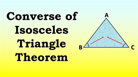 Converse of Isosceles triangle theorem I Triangles class 9 I Triangles std 9 I Isosceles ...