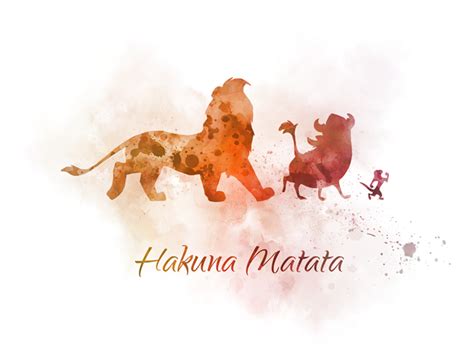 The Lion King Quote ART PRINT Hakuna Matata, Nursery, Gift, Wall Art ...