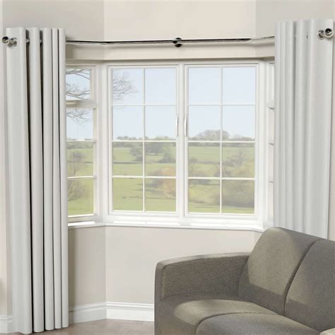 Bay Window Curtain Rail For Eyelet Curtains - windowcurtain