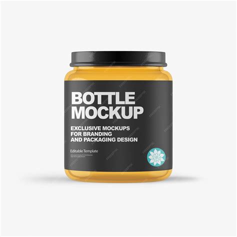 Premium PSD | Glass Bottle Premium Mockup Template