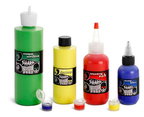 SKS Bottle & Packaging, Tattoo & Piercing Containers, Plastic Tattoo Ink Bottles & Vials