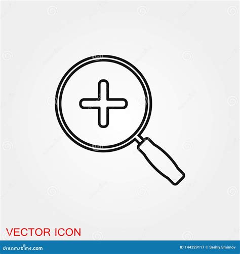 Zoom Icon Vector Sign Symbol for Design Stock Illustration ...