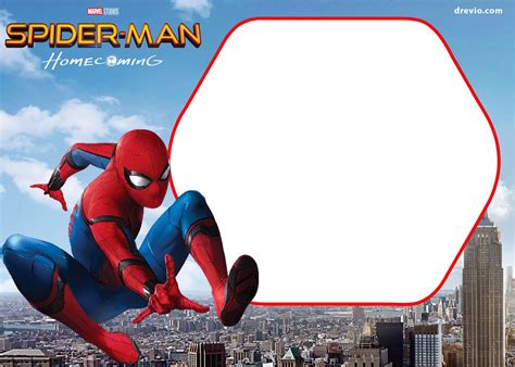 FREE Spiderman Homecoming Invitation Template | Download Hundreds FREE PRINTABLE Birthday ...