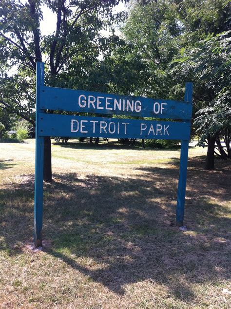 Detroit Green Space: Greening of Detroit Park