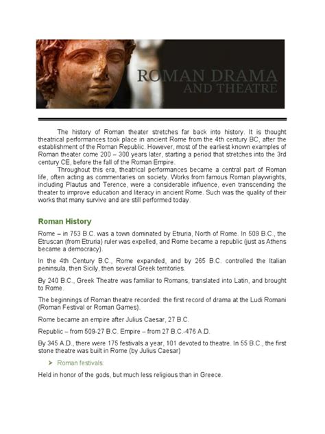 Roman Drama | PDF | Ancient Rome | Tragedy